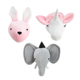 Maxbell Kids Room Wall Hanging Decor Ornament Flush Dolls Animal Head Elephant