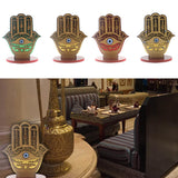 Maxbell Wood Decoration for Muslim Eid Table Art Oranemnts Red