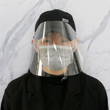 Unisex Anti-spitting Hat Outdoor Removable Clear Cover Anti-Fog Cap Black