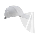 Unisex Anti-spitting Hat Outdoor Removable Clear Cover Anti-Fog Cap White