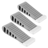 3pcs Flexible Rubber Door Stopper Heavy Duty Security Door Stop Wedges White