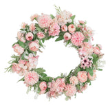 Flower Twig Door Wreath Artificial Fake Garland Wall Door Decor Light Pink