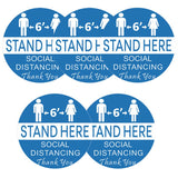 5pcs/set Social Distancing Floor Decals Sticker 6 Feet Floor Sign Notice E