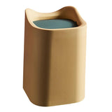 Maxbell  Desktop Garbage Bin Storage Box Trash Can Desk Wastebasket with Lid Yellow