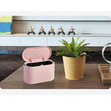 Stylish Bathroom Trash Small Garbage Can Wastebasket for Desk Pink