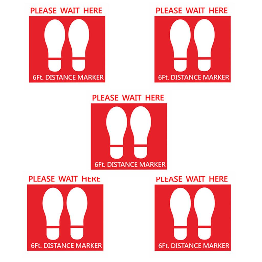 Social Distancing Floor Decals Keep Distance Sign Maintain Distance Marker C