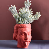 Maxbell  Face Plant Novelty Planter That Holds Plants Flower Orange