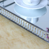 Maxbell Rectangular Silver Mirror Table Centrepiece Serving Tray Decorative Plate