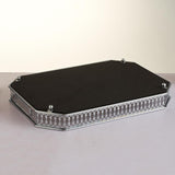 Maxbell Rectangular Silver Mirror Table Centrepiece Serving Tray Decorative Plate