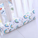 2.5M Baby Cot Bed Bumper Crib Infant Protector Cotton Bedding Pillow Blue