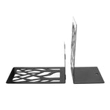 1Pair New Contemporary Mat Simple Metal Bookends Book Ends Pair Black