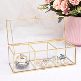 Copper Frame Storage Organizer Box Make Up Brush Holder Storage Case