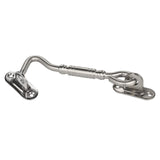 Maxbell Steel Silver Stainless Cabin Hook and Eye Shed Gate Door Latch 10 inch