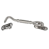 Maxbell Steel Silver Stainless Cabin Hook and Eye Shed Gate Door Latch 10 inch