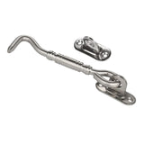 Maxbell Steel Silver Stainless Cabin Hook and Eye Shed Gate Door Latch 10 inch