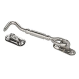 Maxbell Steel Silver Stainless Cabin Hook and Eye Shed Gate Door Latch 10 inch