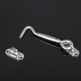Maxbell Steel Silver Stainless Cabin Hook and Eye Shed Gate Door Latch 10 inch