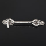 Maxbell Steel Silver Stainless Cabin Hook and Eye Shed Gate Door Latch 10 inch