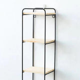 Nordic Wall Mounted Wrought Iron Wall Display Shelf Organizer Rack Decor black