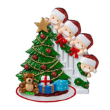 1pc 2020 Christmas Tree Ornament Family DIY Name New Year Home Decorative 4 people