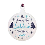 Personalised Wood Christmas Lockdown Ornaments Wooden Board Heart Xmas Decor Style 3