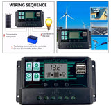 Maxbell 20-60A MPPT PWM Solar Panel Battery Regulator Charge Controller LCD Display 40A