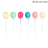 12Pcs Colorful Rainbow Cake Topper Wedding Party Cupcake Picks Cake Decor