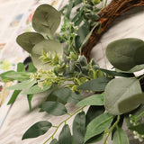 Green Eucalyptus Wreath Large Artificial Wreath with Branches Decor 45cm