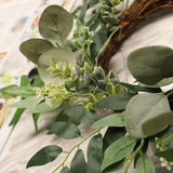 Green Eucalyptus Wreath Large Artificial Wreath with Branches Decor 50cm