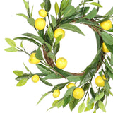 18inch Artificial Lemon Wreath Front Door Wreath for Kitchen Wall Decor
