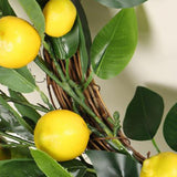 Artificial Lemon Wreath Front Door Hanging Decor Wedding Window Garland