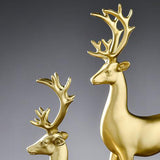 Resin Couple Statue Ornament Wedding Gifts Wedding Decor Golden Elk Deer