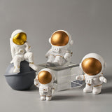 Astronaut Statue Figurine Sculpture Desktop Home Decor Waving