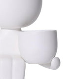 Ceramic Flower Pot Human Flower Vase Plant Pot Planter White 10x9x6cm