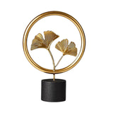 Art Leaf Shape Sculpture Ornament Figurine Statue Office Decor Adornment C