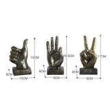 Maxbell Chic Hand Gesture Sculpture Ornament Figurine Statue Desktop Decoration C