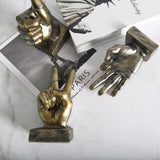 Maxbell Chic Hand Gesture Sculpture Ornament Figurine Statue Desktop Decoration C