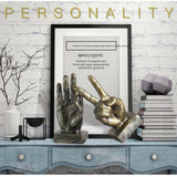 Maxbell Chic Hand Gesture Sculpture Ornament Figurine Statue Desktop Decoration C
