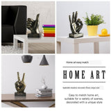 Maxbell Chic Hand Gesture Sculpture Ornament Figurine Statue Desktop Decoration C