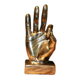 Maxbell Chic Hand Gesture Sculpture Ornament Figurine Statue Desktop Decoration C