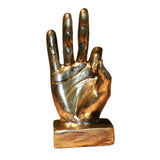 Maxbell Chic Hand Gesture Sculpture Ornament Figurine Statue Desktop Decoration C
