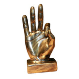 Maxbell Chic Hand Gesture Sculpture Ornament Figurine Statue Desktop Decoration C