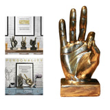 Maxbell Chic Hand Gesture Sculpture Ornament Figurine Statue Desktop Decoration C