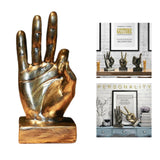 Maxbell Chic Hand Gesture Sculpture Ornament Figurine Statue Desktop Decoration C