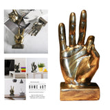 Maxbell Chic Hand Gesture Sculpture Ornament Figurine Statue Desktop Decoration C