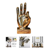 Maxbell Chic Hand Gesture Sculpture Ornament Figurine Statue Desktop Decoration C