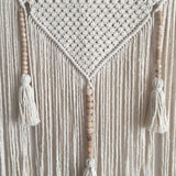 Maxbell  Handmade Macrame Woven Wall Hanging Tapestry Bohemian Home Decor Beige L