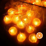 Maxbell Light String Tree Pavilions Hanging Lamp Home Battery Powered Orange 300cm
