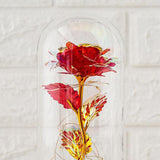 Enchanted Rose Light Artificial Flower Valentine's Day Red+Warm Light