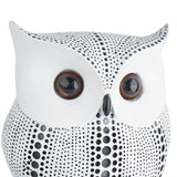 Resin Art Lifelike Owl Sculpture Decorative Ornament Figurine Statue White